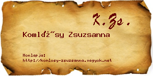 Komlósy Zsuzsanna névjegykártya